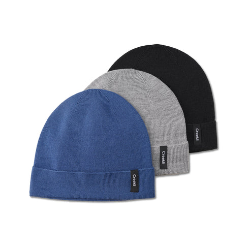 Cuffed Wool Winter Beanie – Unisex Skull Cap for Cold Weather - Navy Blue
