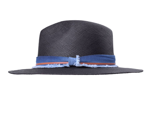 Indigo Panama Hat - Handwoven