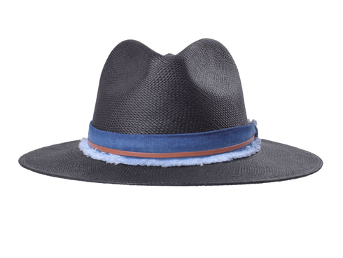 Indigo Panama Hat - Handwoven