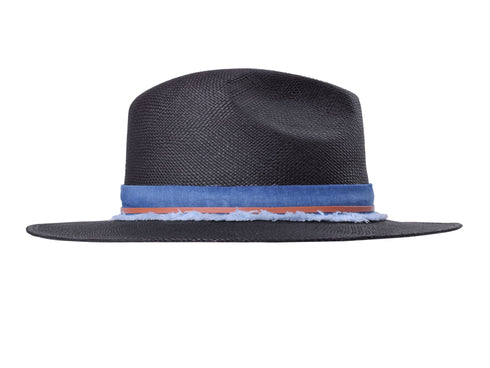 Indigo Panama Hat - Handwoven