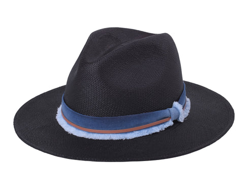 Indigo Panama Hat - Handwoven