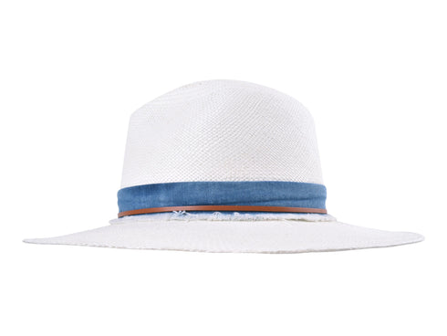 Indigo Panama Hat - Handwoven