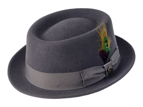 Wool Felt Classic Hat Pork Pie Stingy