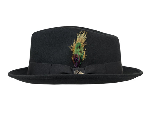 Wool Felt Fedora Hat Classic Roma Stingy