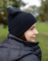 CS101 HAAKWEAR Traditional Silent Cuffed Beanie, Midnight Black