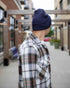 CS106 HAAKWEAR Traditional Silent Cuffed Beanie, Denim Blue