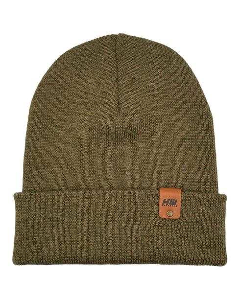 HAAKWEAR Classic Fusion Cuffed Beanie - Brown / Green, Made in USA