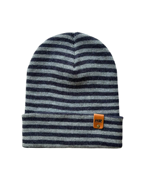HAAKWEAR Classic RORO Cuffed Beanie / Hat - Gray / Denim, Made in USA