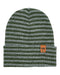 HAAKWEAR Classic RORO Cuffed Beanie / Hat - Gray / Green, Made in USA