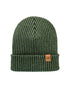 HAAKWEAR Cuffed Wide Ribbed Striped Beanie / Hat, Black / Green, Limited Edition - Made in USA