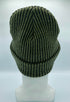 HAAKWEAR Cuffed Wide Ribbed Striped Beanie / Hat, Black / Green, Limited Edition - Made in USA
