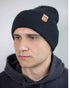 HAAKWEAR Beanie Made in USA - Classic Charcoal Black Knit Cuffed Hat