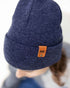HAAKWEAR Denim Blue Knit Beanie - Cuffed Classic Hat, Made in USA