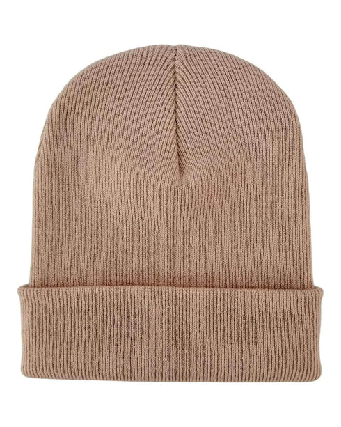 HAAKWEAR Knit Cuffed Classic Beanie / Hat - Dune Beige, Made in USA