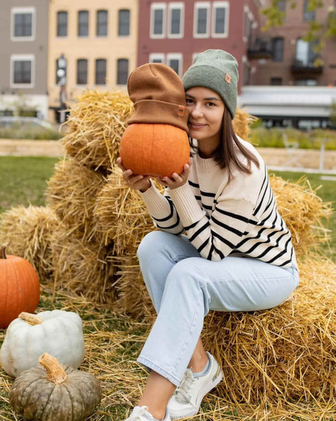 HAAKWEAR Knit Cuffed Classic Beanie / Hat - Forest Green, Made in USA