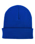 HAAKWEAR Knit Cuffed Classic Beanie / Hat - Sapphire Blue, Made in USA