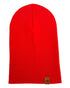 HAAKWEAR Knit Cuffed Classic Beanie / Hat - Scarlet Red, Made in USA