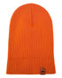 HAAKWEAR Knit Cuffed Classic Beanie / Hat - Tiger Orange, Made in USA