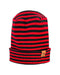 HAAKWEAR H Stitch RORO Cuffed Beanie (Patent Pending Design) Black / Red, Made in USA