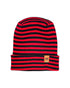 HAAKWEAR H Stitch RORO Cuffed Beanie (Patent Pending Design) Black / Red, Made in USA