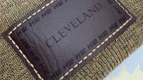 Haakwear Cleveland H Stitch Cuffed Beanie - Made in USA Hats (Limited Edition) - Brown / Green Fusion