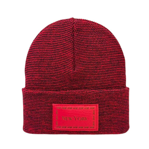 Haakwear New York Classic Fusion Cuffed Beanie / Hat, Made in USA (Limited Edition) - Black / Red Fusion