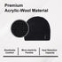 Cuffed Wool Winter Hats – Knitted Unisex Beanies for Men and Women - Black