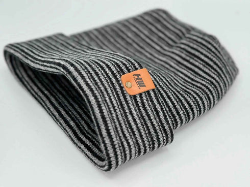 H-Stitch™ Contrast Cuffed Beanie – Black/Gray | Made in USA | Trending Ski & Snowboard Beanie