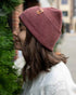 NEW HAAKWEAR H-Stitch Cuffed Beanie - Designed and Made in USA (Patented Design) - Rusty Burgundy