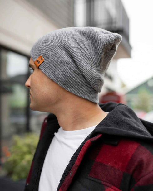 NEW HAAKWEAR H-Stitch Cuffed Beanie - Designed and Made in USA (Patent Pending Design) - Koala Gray