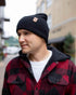 NEW HAAKWEAR H-Stitch Cuffed Beanie - Designed and Made in USA (Patented Design) - Midnight Black