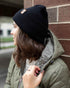 NEW HAAKWEAR H-Stitch Cuffed Beanie - Designed and Made in USA (Patented Design) - Midnight Black