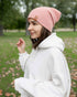 NEW HAAKWEAR H-Stitch Cuffed Beanie - Designed and Made in USA (Patented Design) - Pearl Pink