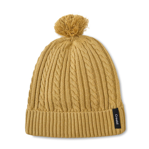 Women’s Winter Beanie Hat – Soft Knit with Pom Pom - Fennel Seed